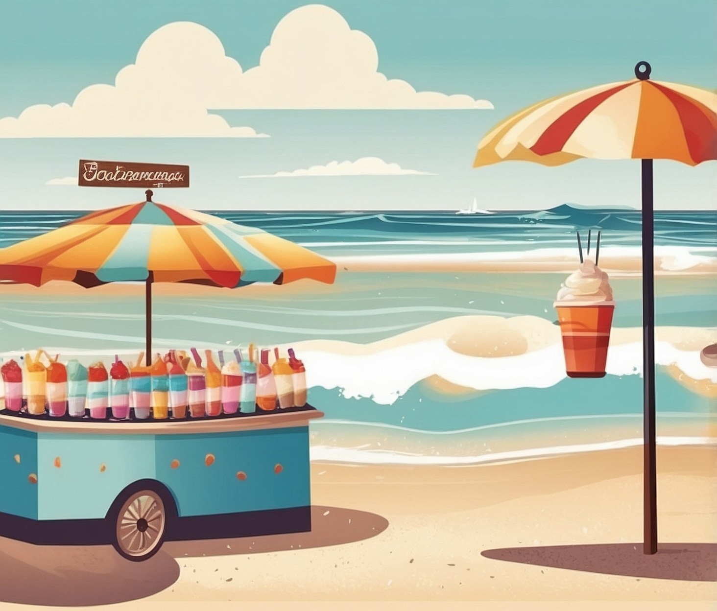 Descanso playero con helado